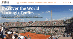 Desktop Screenshot of elitetennistravel.com