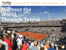 Tablet Screenshot of elitetennistravel.com